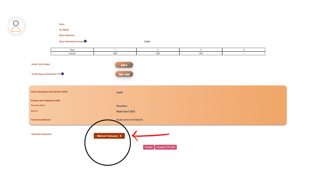 SEMAKAN STATUS STR FASA 4