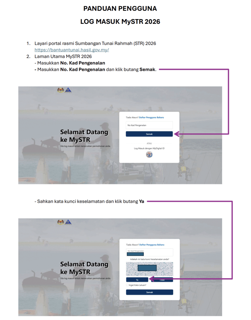 PANDUAN LOG MASUK MYSTR 2026