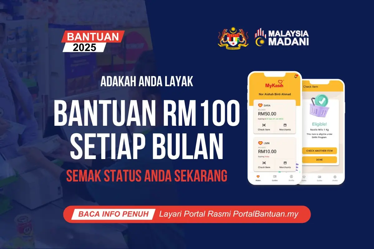 BANTUAN RM100 SETIAP BULAN