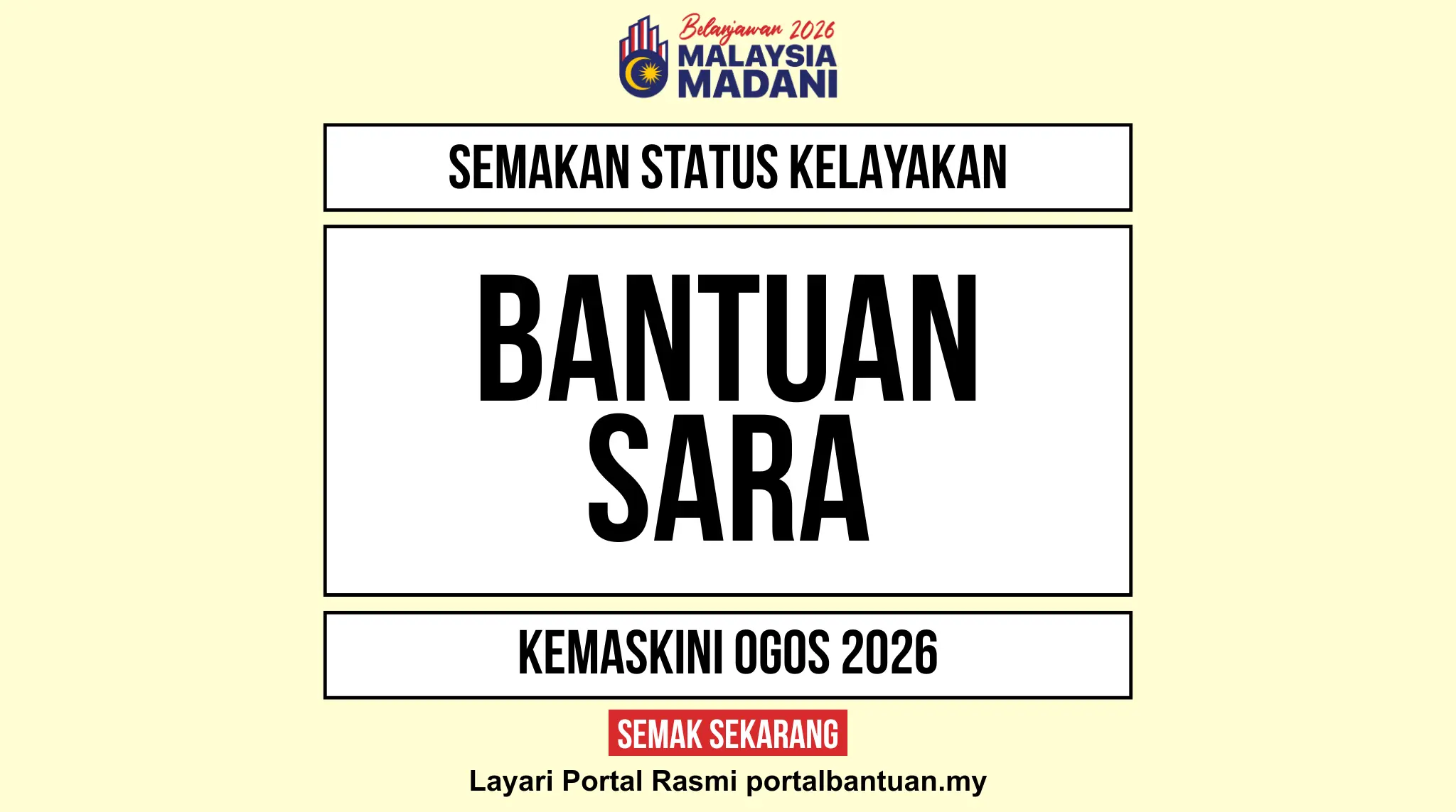 BANTUAN SARA OGOS 2026